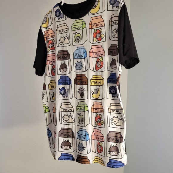 UNIQUE-MAUW MAUW MAUW MAUW CAT DESINGS TSHIRT - GREAT GIFT FOR THE CAT LOVER!!! - Picture 2 of 9